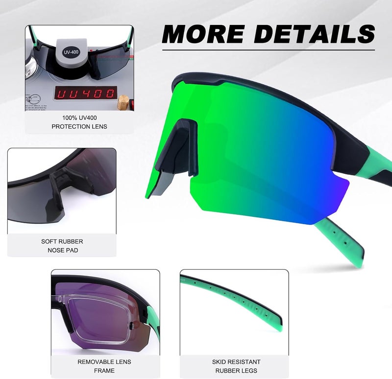 BangLong Polarized Sports Sunglasses for Men Women - UV Protection Sun Glasses for Running Baseball Cycling Bike Fishing - Image 5